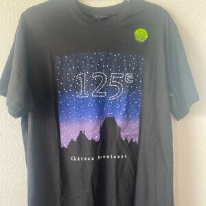 Chateau Frontenac Fairmont Black T shirt stars castle glow in the dark  M Unisex
